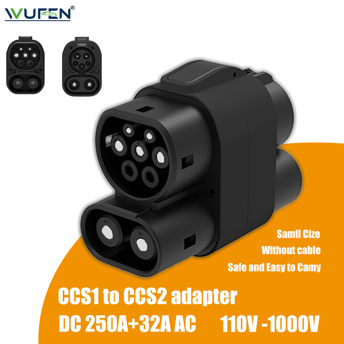 Ccs2 To Ccs1 Fast Charge Adapter 250Kw - WUFEN 250A + 32A Caricatore CCS1